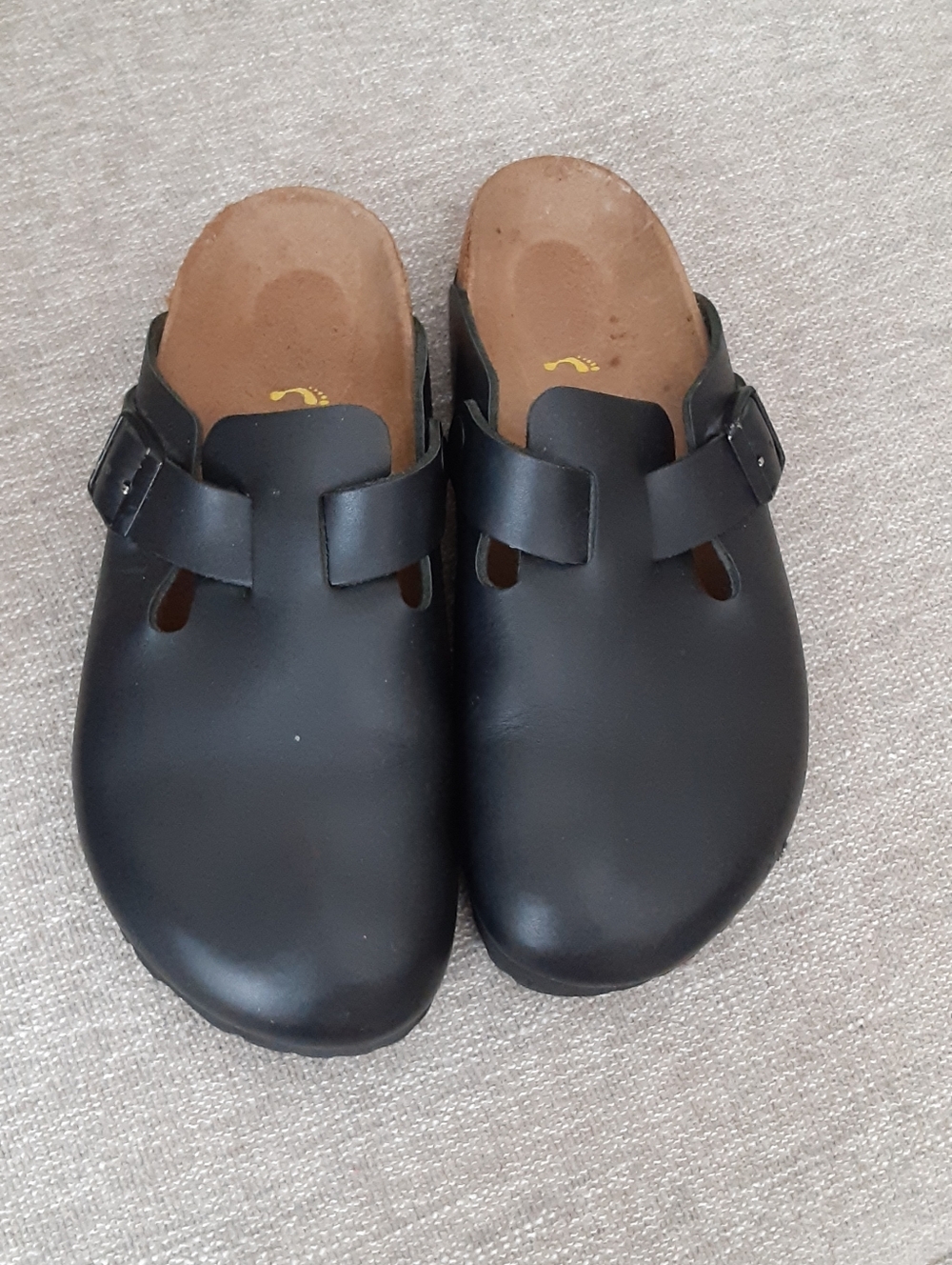 Birkenstock Black Leather Clog with Buckle Detail - Picture 8 of 9